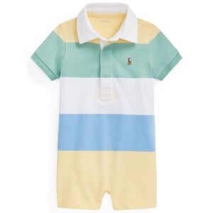 RALPH LAUREN Striped Cotton Jersey Rugby Shortall